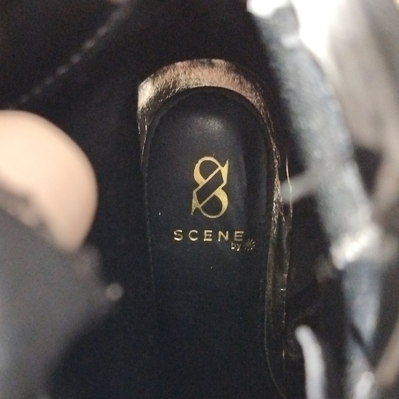 Scene Weaver Black and Gold Fringe Ankle Booties - Picture 2 of 5